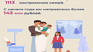 Ежемесячную выплату из средств материнского капитала получают более тысячи костромских семей